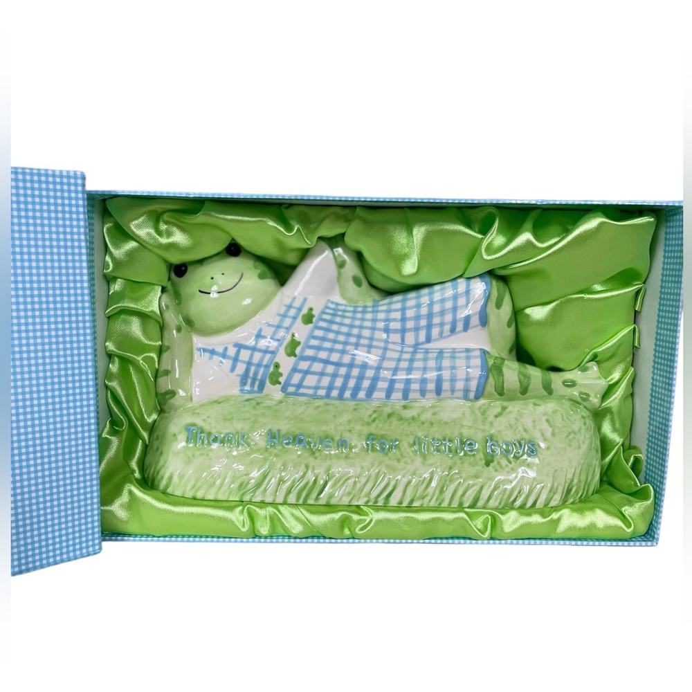 NEW Kelly B. Rightsell Designs Ceramic Henry Frog Coin Bank